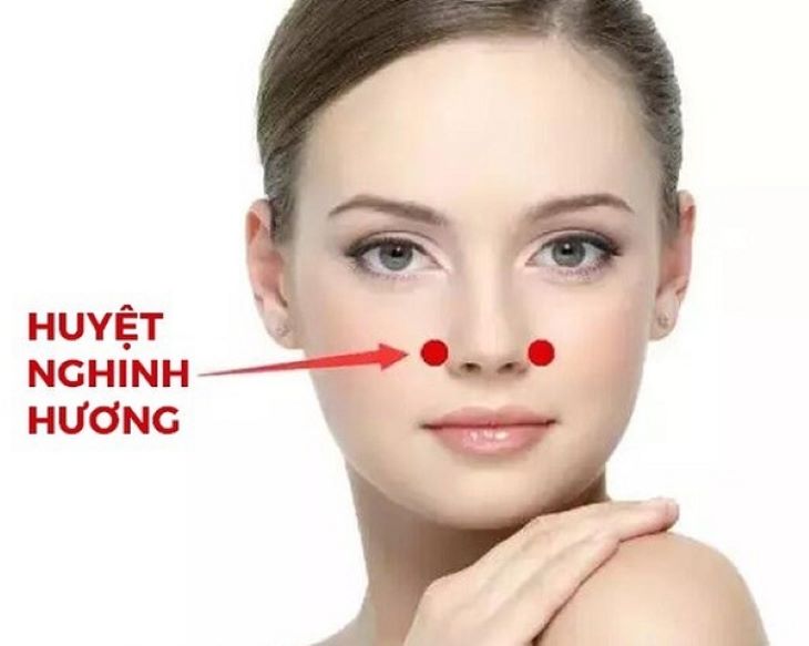Hình ảnh huyệt Nghinh Hương trên cơ thể con người