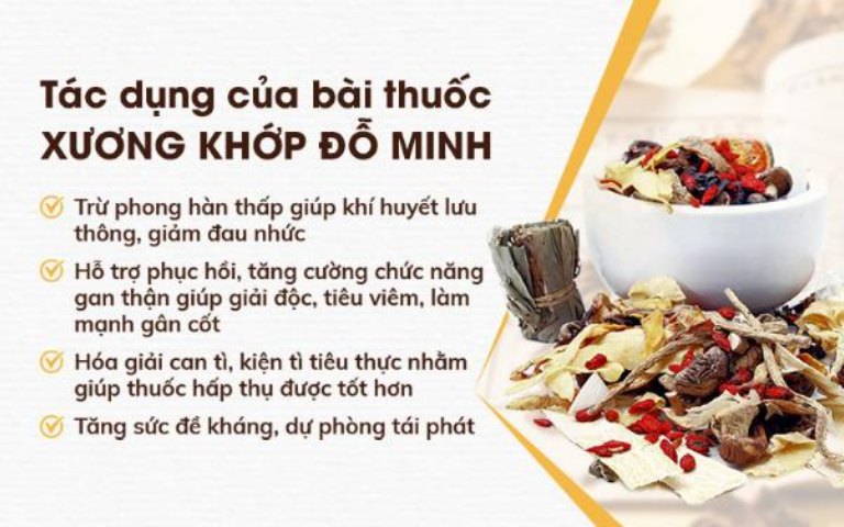 Tác dụng thuốc Xương khớp của Đỗ Minh Đường
